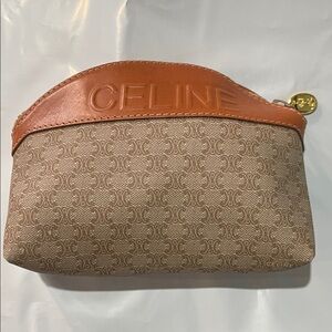 Celine Tan and Brown Cosmetic Bag